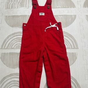 OshKosh B'gosh Corduroy Red Kids Overalls